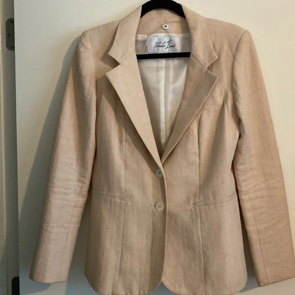 Vintage Veronica Beard 100% Linen Blazer Medium - Picture 2 of 13